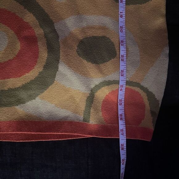 Cider Retro Patterned Collared Knit Orange & Yellow Mini Festival Dress - Picture 11 of 11